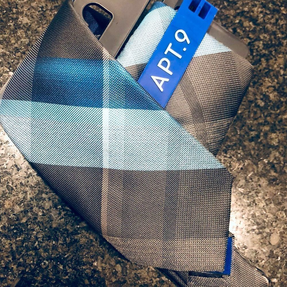 Blue Gray Plaid Apt. 9 Men’s Dress Neck Tie